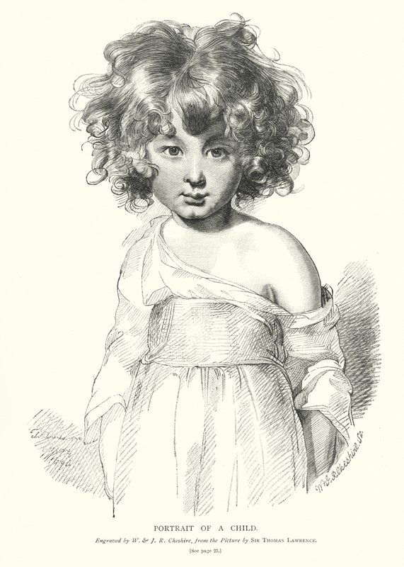 Portret dziecka (grafika) autorstwa Thomas (after) Lawrence
