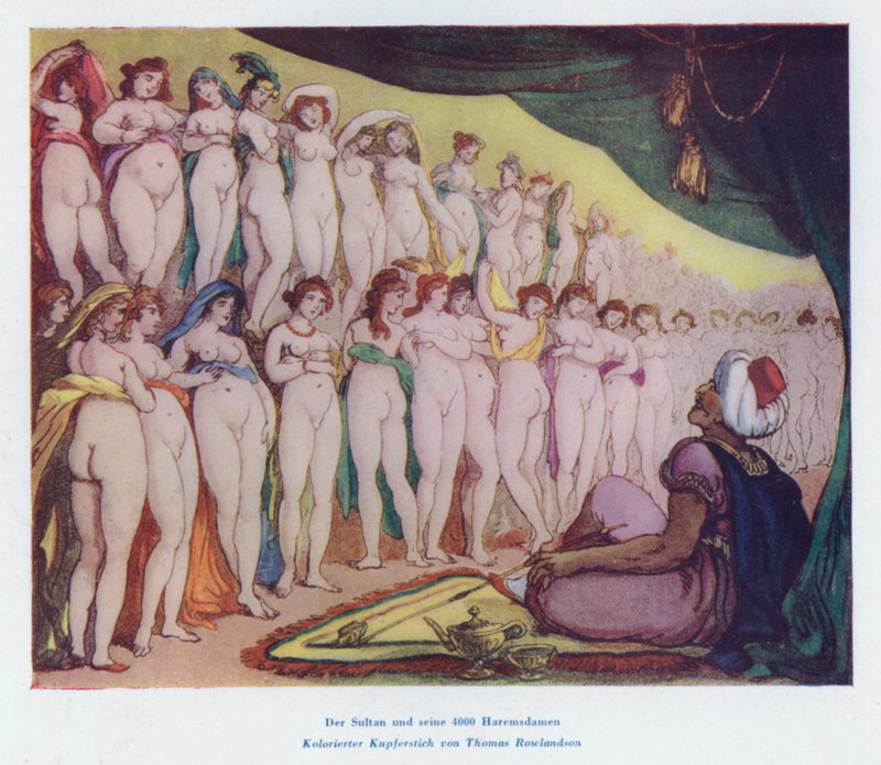 Harem (kolor lito) autorstwa Thomas (after) Rowlandson
