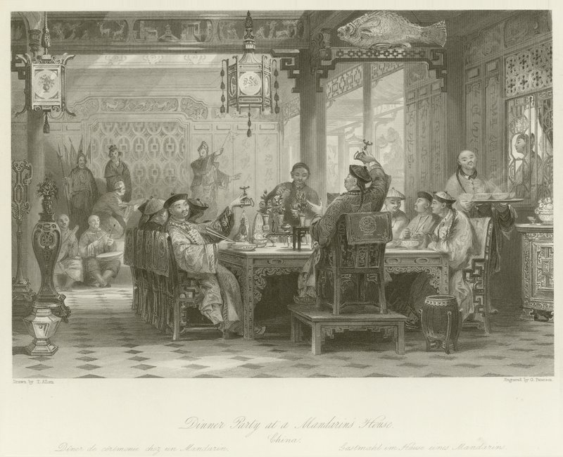 Kolacja w domu Mandaryna autorstwa Thomas Allom
