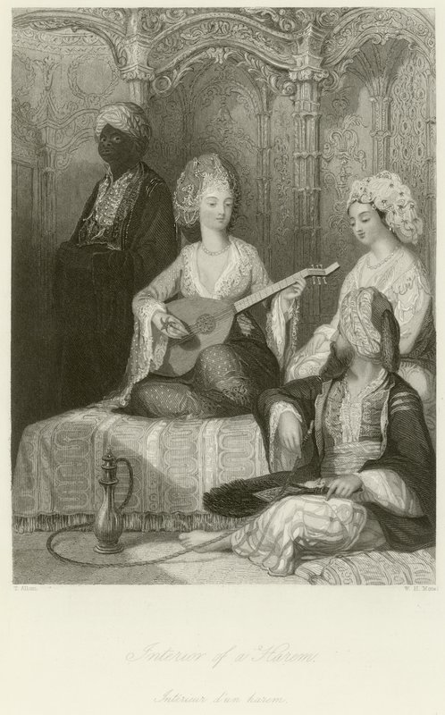 Wnętrze haremu autorstwa Thomas Allom