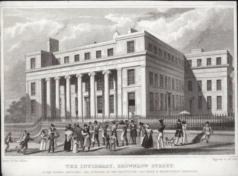 Szpital Liverpool, ulica Brownlow autorstwa Thomas Allom