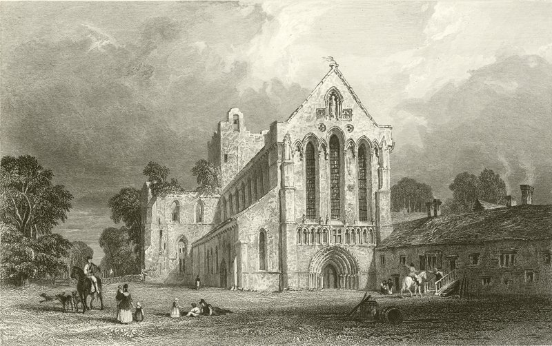 Opactwo Llanercost, Cumberland autorstwa Thomas Allom