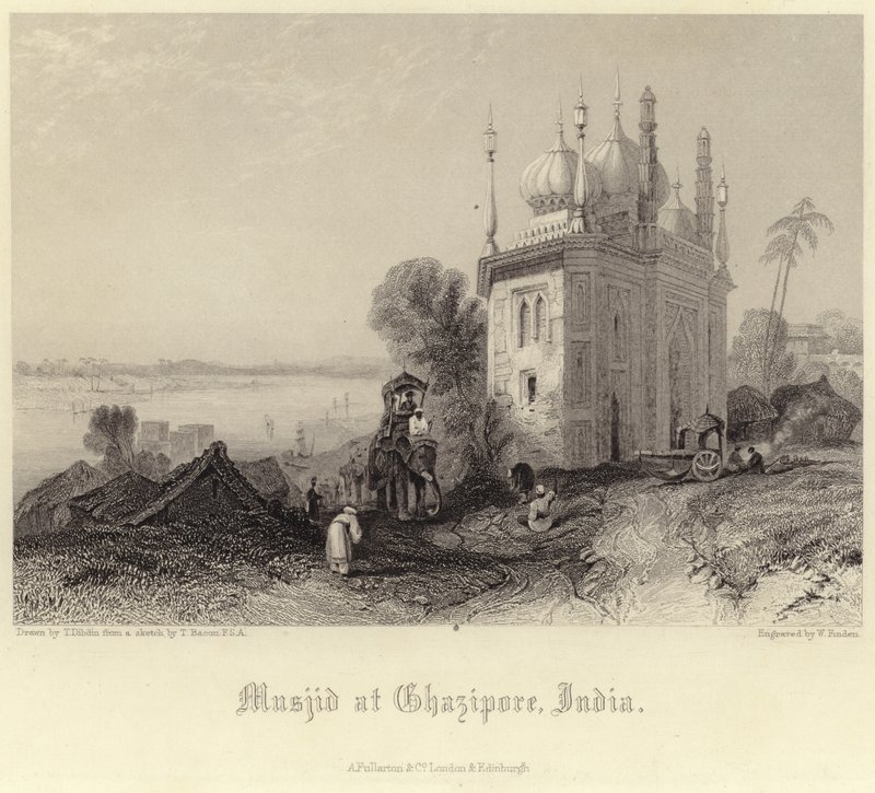 Masjid w Ghazipore autorstwa Thomas Colman Dibdin