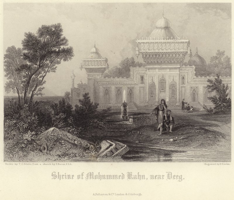 Sanktuarium Mohammeda Khana autorstwa Thomas Colman Dibdin