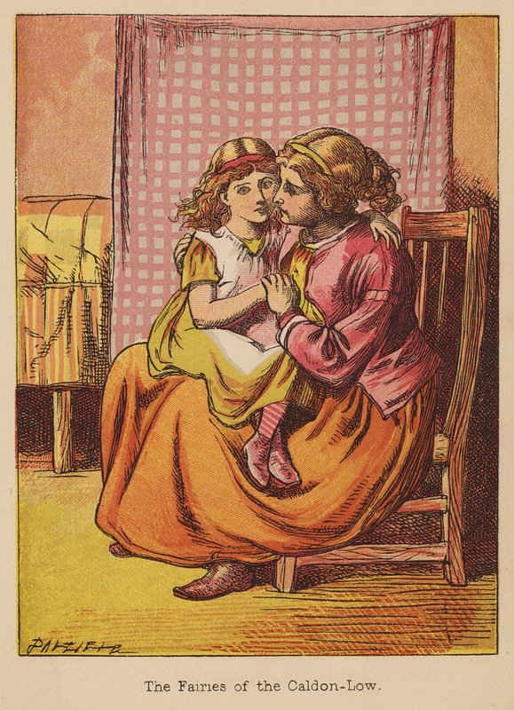 Wróżki z Caldon-Low (kolorowa rycina) autorstwa Thomas Dalziel