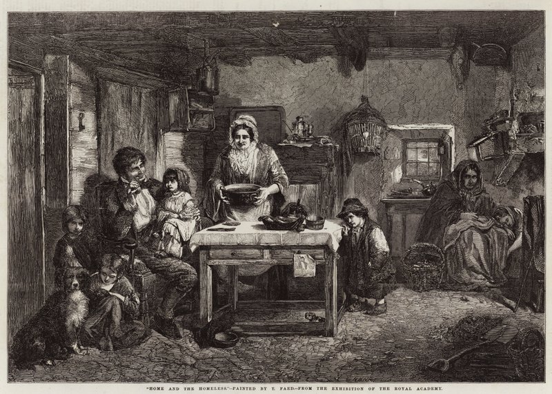 Dom i bezdomni autorstwa Thomas Faed