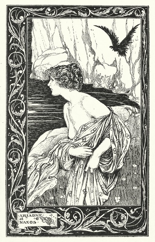 Ariadna w Naxos (litografia) autorstwa Thomas Heath Robinson