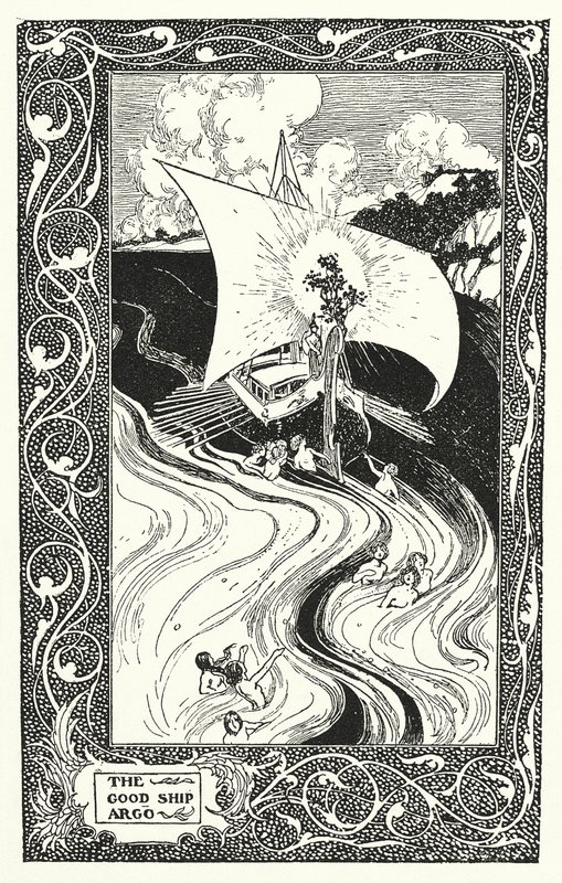 Dobry statek "Argo" (litografia) autorstwa Thomas Heath Robinson