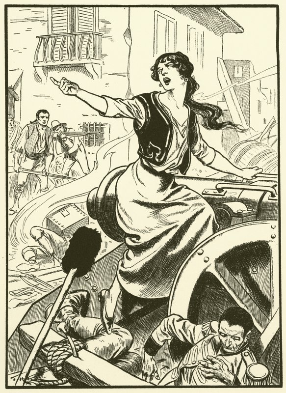 Dziewica z Saragossy (rycina) autorstwa Thomas Heath Robinson