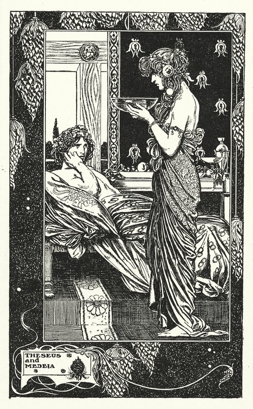 Tezeusz i Medeja (litografia) autorstwa Thomas Heath Robinson