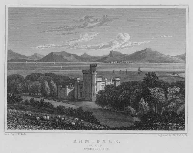 Armidale, 2nd View, Invernesshire (grawerowanie) autorstwa Thomas Hosmer Shepherd