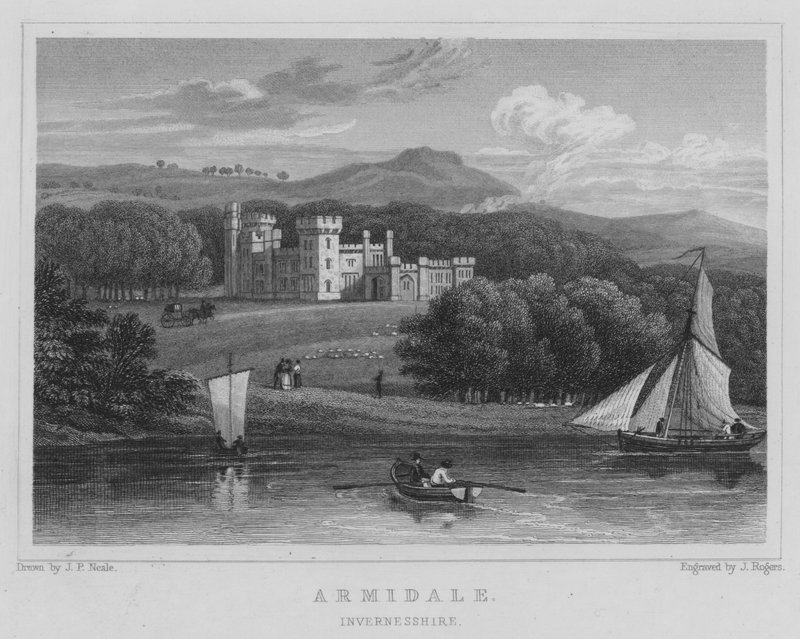 Armidale, Invernesshire (grawerowanie) autorstwa Thomas Hosmer Shepherd