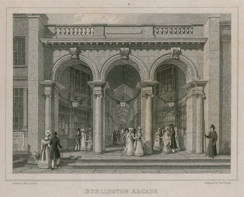 Burlington Arcade, Londyn autorstwa Thomas Hosmer Shepherd