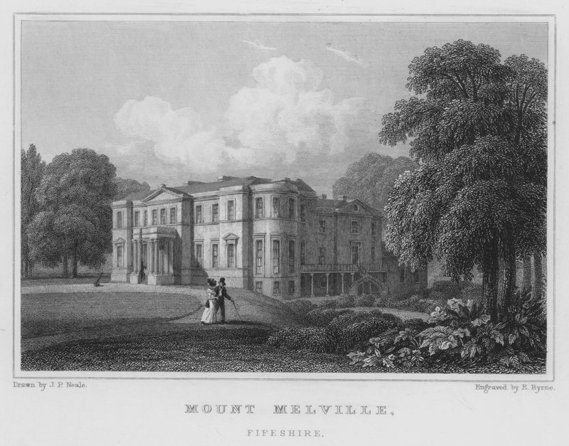 Mount Melville, Fifeshire (grawerowanie) autorstwa Thomas Hosmer Shepherd