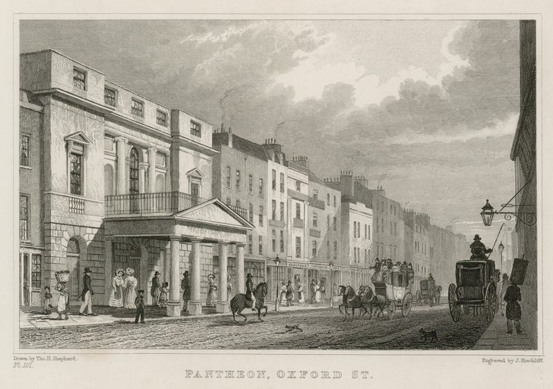 Panteon, Oxford Street, Londyn autorstwa Thomas Hosmer Shepherd