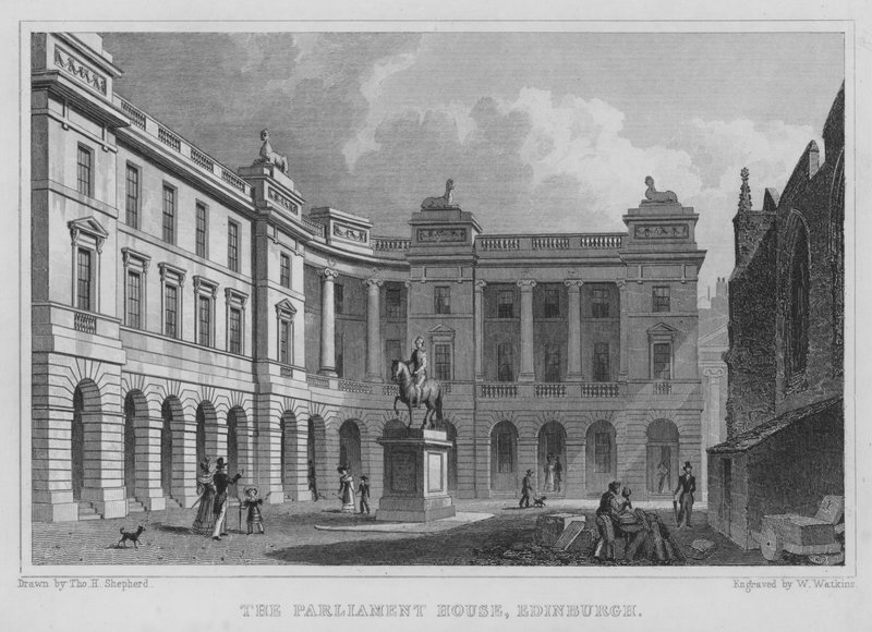 Parlament, Edynburg (rycina) autorstwa Thomas Hosmer Shepherd