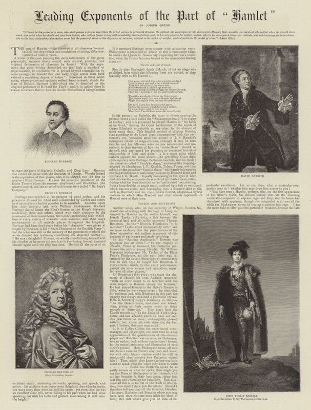 Czołowi odtwórcy roli Hamleta autorstwa Thomas Lawrence