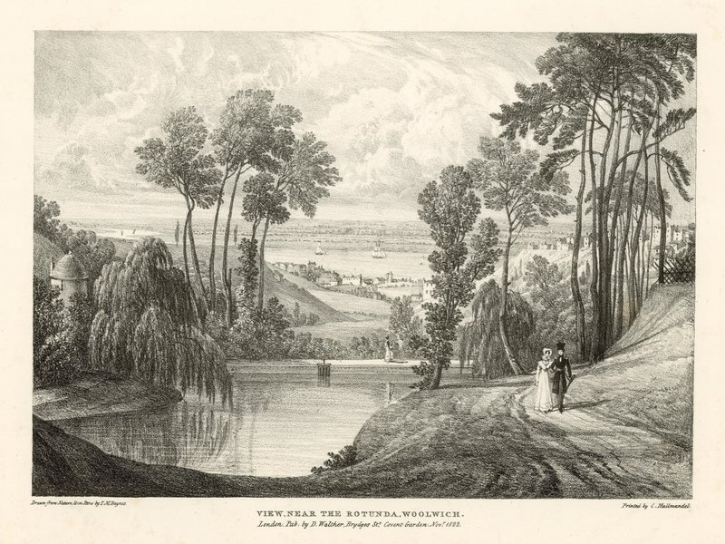 Widok w pobliżu Rotundy, Woolwich, Londyn autorstwa Thomas Mann Baynes