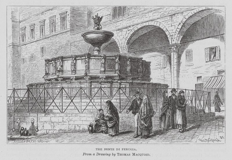 Fonte Di Perugia (rycina) autorstwa Thomas Robert Macquoid