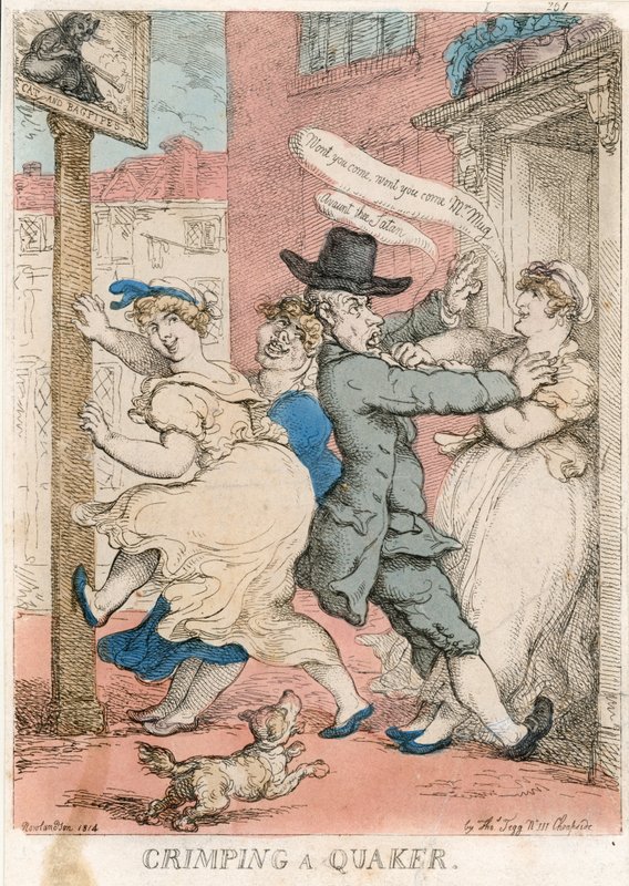 Zaciskanie kwakiera autorstwa Thomas Rowlandson