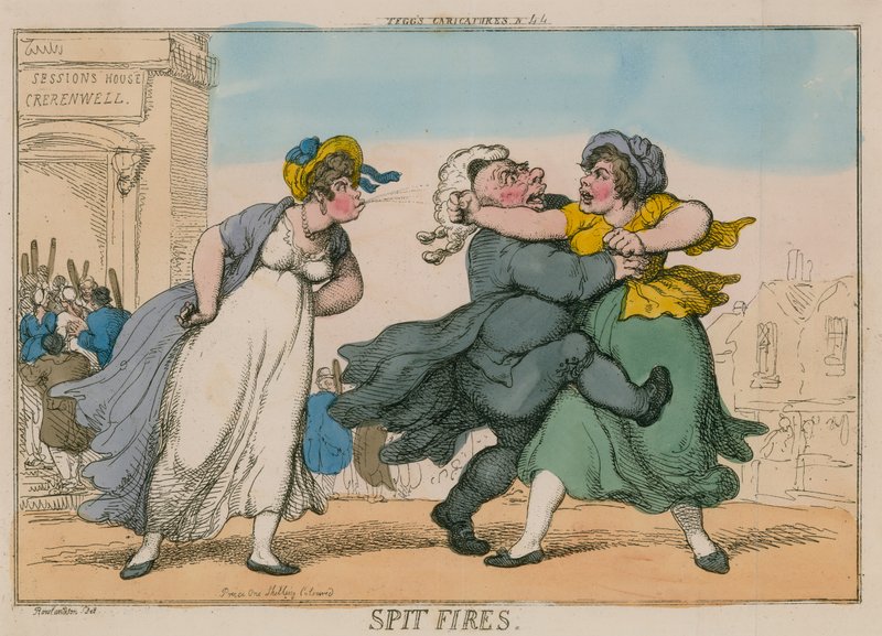 pluć pożary. Dom Sesji, Clerkenwell autorstwa Thomas Rowlandson