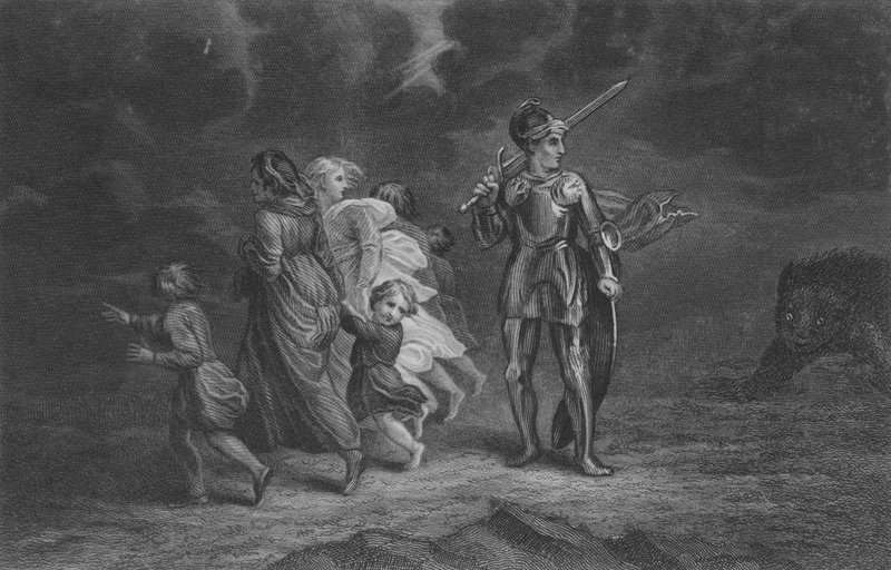 Wielkie serce ma przyjąć Diabła autorstwa Thomas Stothard