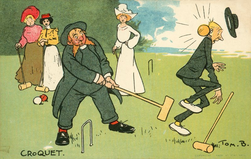 Krokiet (chromolitho) autorstwa Tom Browne
