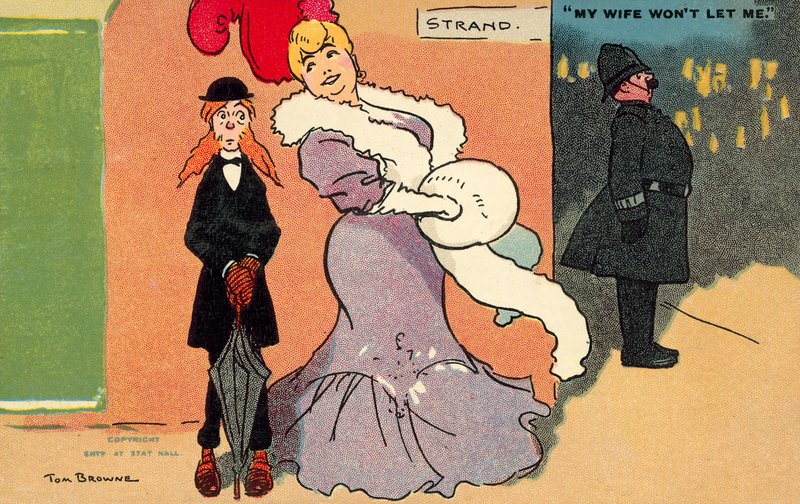 Moja żona nie pozwoli mi (chromolitho) autorstwa Tom Browne