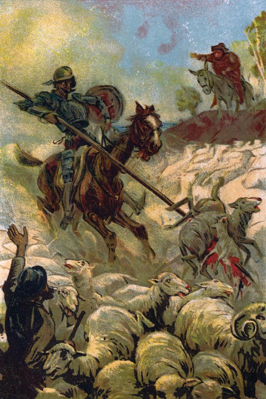 Ilustracja do Don Kichota autorstwa Unbekannt Unbekannt