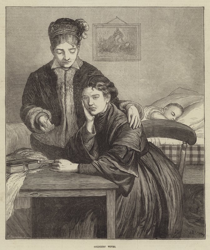 Żony żołnierzy autorstwa Valentine Walter Lewis Bromley