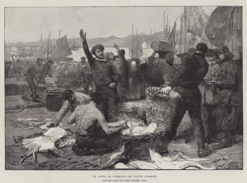 La Criee au Poisson autorstwa Victor Gabriel Gilbert