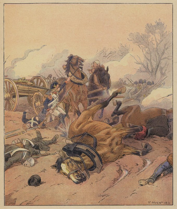 Wojska francuskie zajmujące linie wroga w bitwie pod Wissembourg, Francuskie Wojny Rewolucyjne, 1793 autorstwa Victor Huen