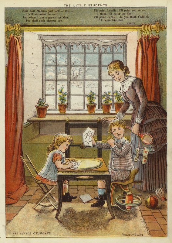 Mali studenci (chromolitho) autorstwa Vincent (after) Clare