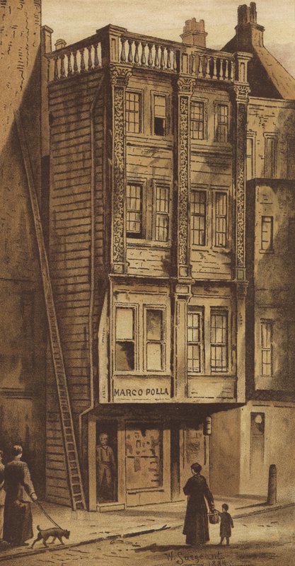 Stary Dom, Aldgate (chromolitho) autorstwa Waldo Sargeant