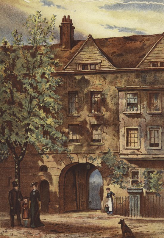 Staple Inn, Holborn (chromolitho) autorstwa Waldo Sargeant
