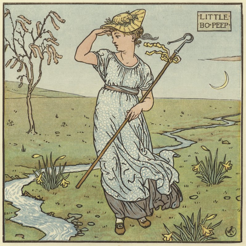 Mały Bo Peep autorstwa Walter Crane