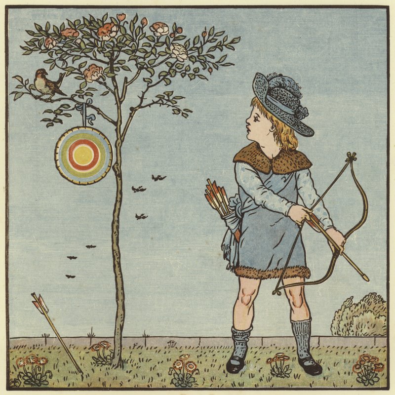Mały wróbel kogut autorstwa Walter Crane