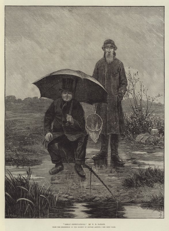 Wielkie nadzieje, z wystawy Towarzystwa Artystów Brytyjskich autorstwa Walter Dendy Sadler