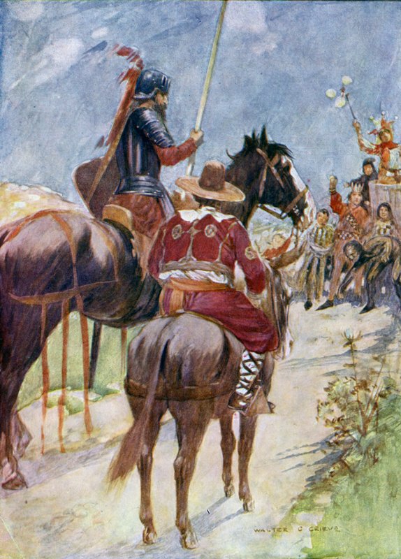 Ilustracja do Don Kichota autorstwa Walter Grieve
