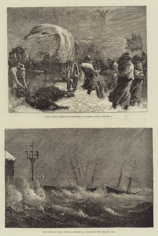 Zimowe burze autorstwa Walter Paget