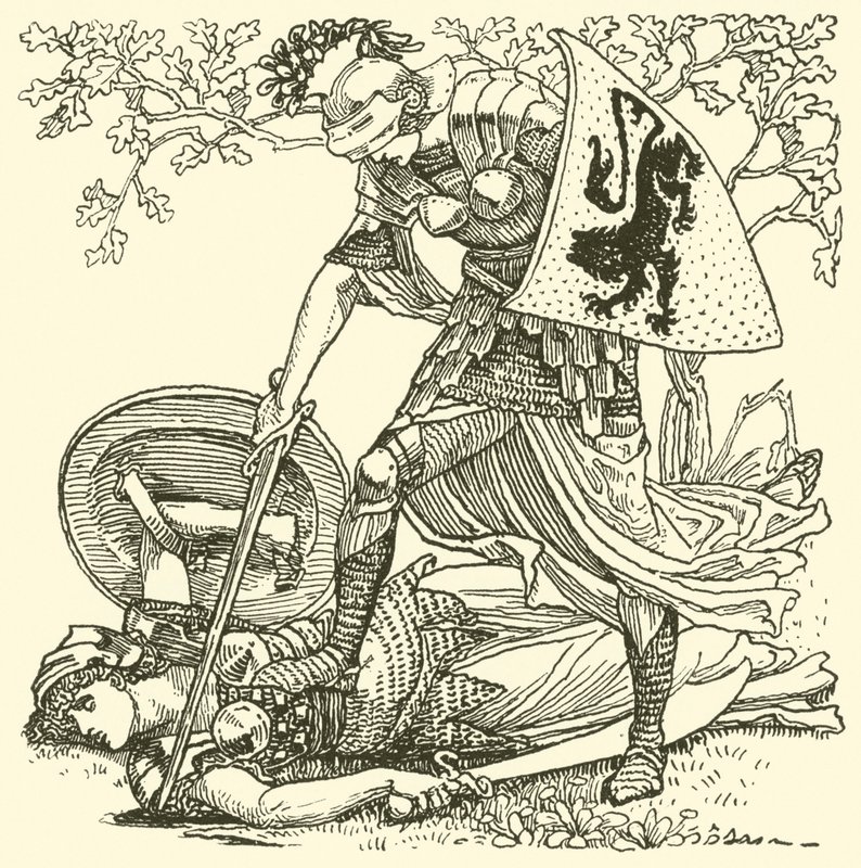 Z Faerie Queene Spensera (grafika) autorstwa Walter (after) Crane