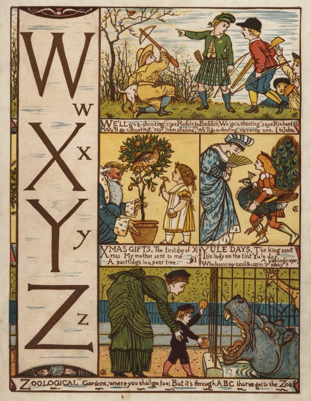 Alfabet (kolor lito) autorstwa Walter Crane