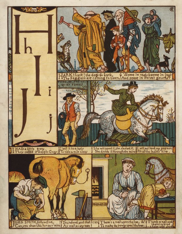Alfabet (kolor lito) autorstwa Walter Crane