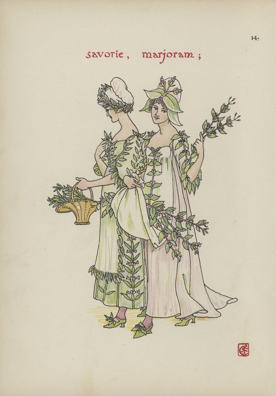 Kwiaty z Ogrodu Szekspira autorstwa Walter Crane