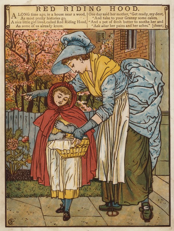 Czerwony Kapturek (kolor lito) autorstwa Walter Crane
