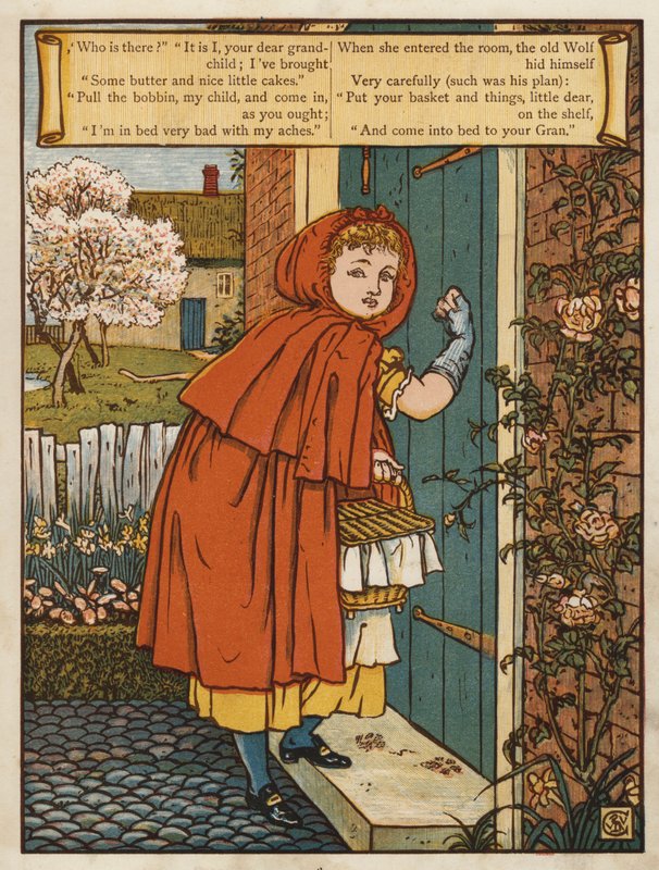 Czerwony Kapturek (kolor lito) autorstwa Walter Crane