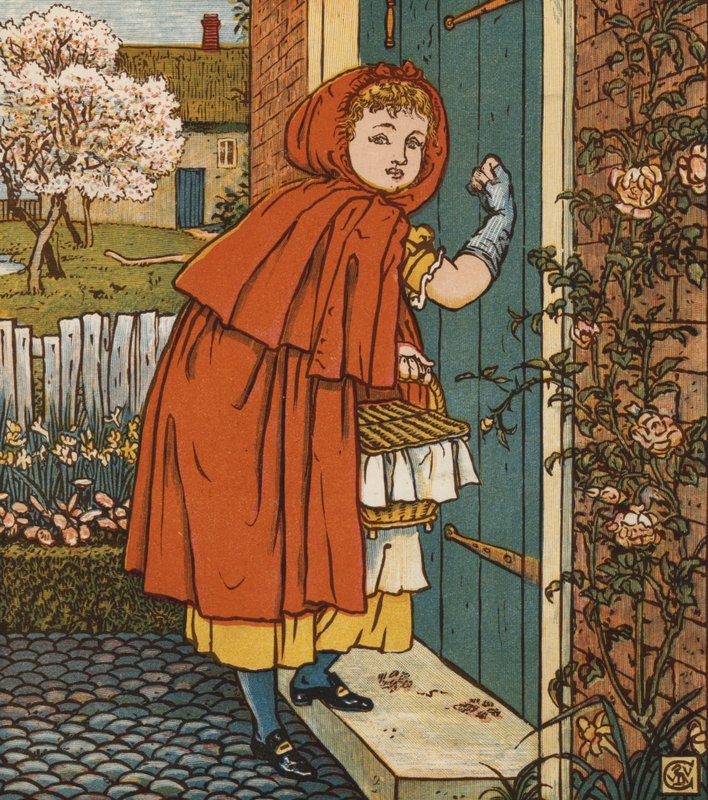 Czerwony Kapturek (kolor lito) autorstwa Walter Crane