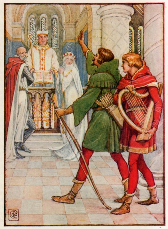 Robin Hood i Allin-a-Dale autorstwa Walter Crane