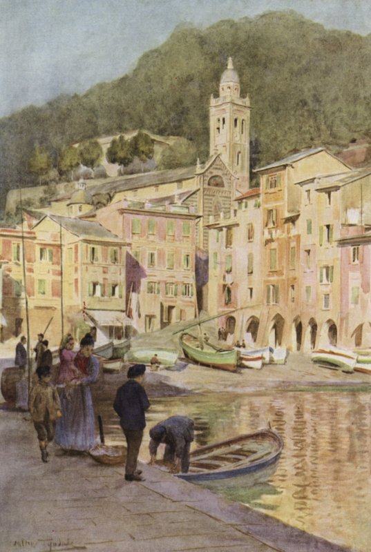 Portofino, Włochy (kolor lito) autorstwa Walter Frederick Roofe Tyndale