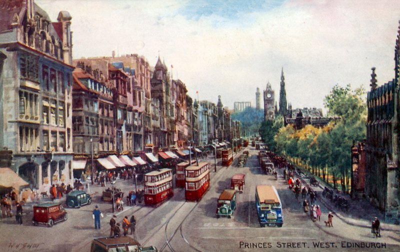 Princes Street, West, Edynburg autorstwa Walter Henry Sweet